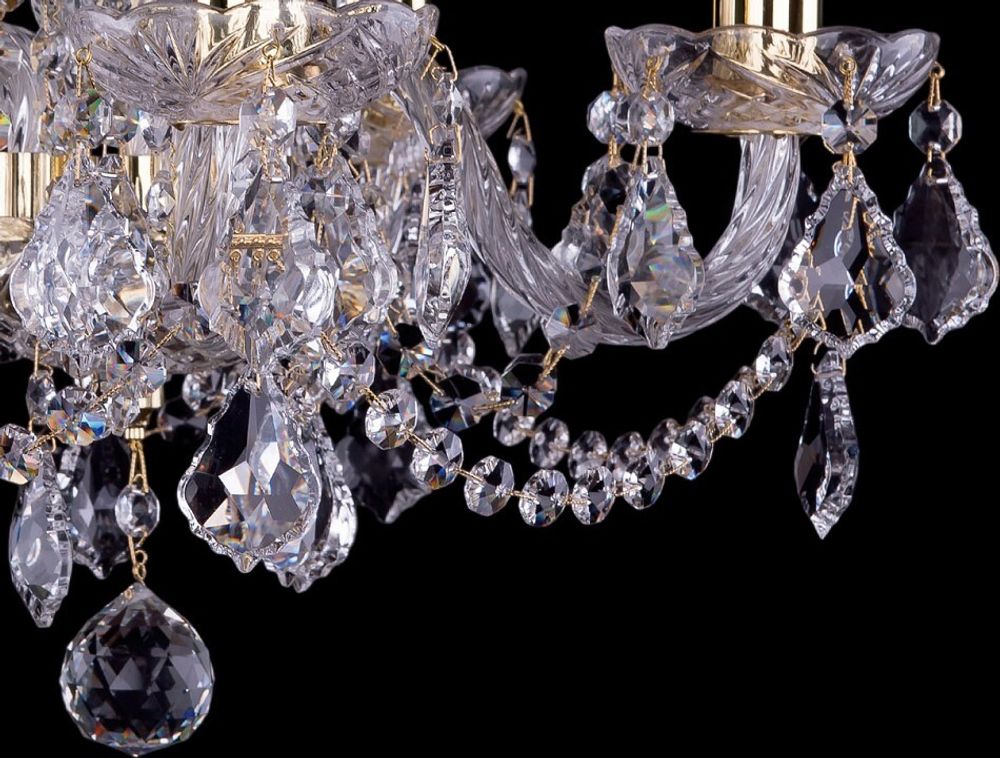 Подвесная люстра Bohemia Ivele Crystal 1402 1402/5/141/G/Leafs