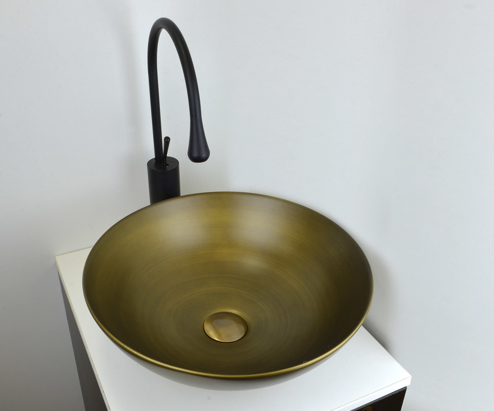 Раковина-чаша Bronze de Luxe Sphera на столешницу, бронза, 405х405х150