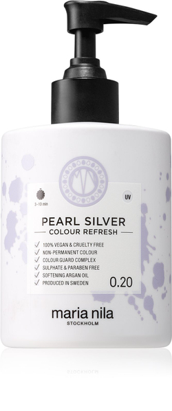 Maria Nila Colour Refresh Pearl Silver - нежная питательная маска без стойких красящих пигментов /  wytrzyma 4 – 10 umyć 0.20 300  ml  / GTIN 7391681037069