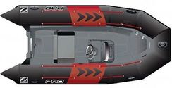 Лодка надувная ZODIAC PRO 550 ПВХ ( черно-серая )