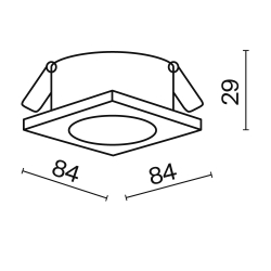 Встраиваемый светильник Technical DL083-01-GU10-SQ-B