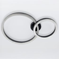 Светильник потолочный светодиодный ЭРА Модерн Bloom CLL-1-78W 3K-6K RC BK с ДУ черный