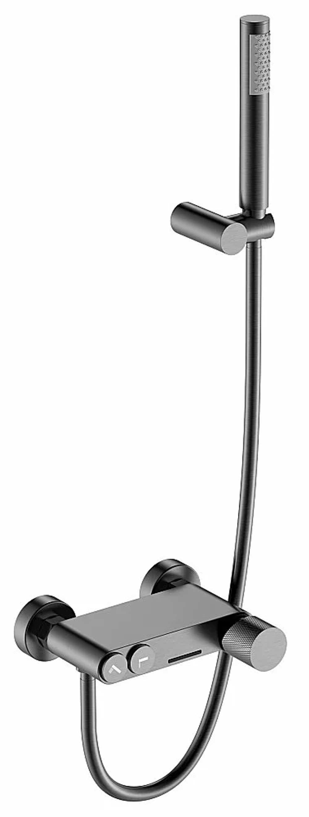 Смеситель для ванны Boheme Stick 123-GM.2 оружейная сталь матовая/ручка TOUCH