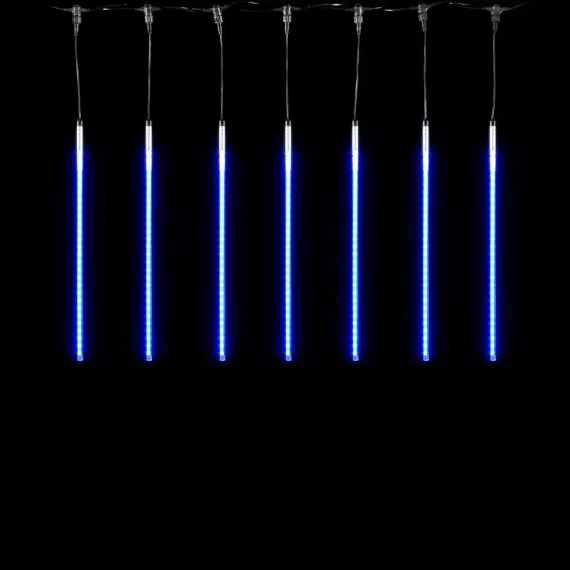 Гирлянда тающие сосульки 10 шт по 50 см., 12В, 540 Синих светодиодов, провод черный ПВХ, IP20, Laitcom (CCL540-11-3B)