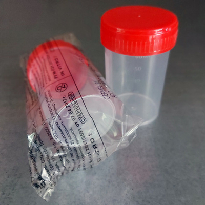 Сосуд-контейнер д/мочи пласт. 60мл, стерил., с крышкой, шт.