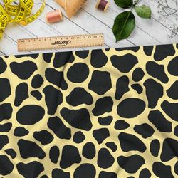 Ткань оксфорд 210 жёлто-чёрный жираф