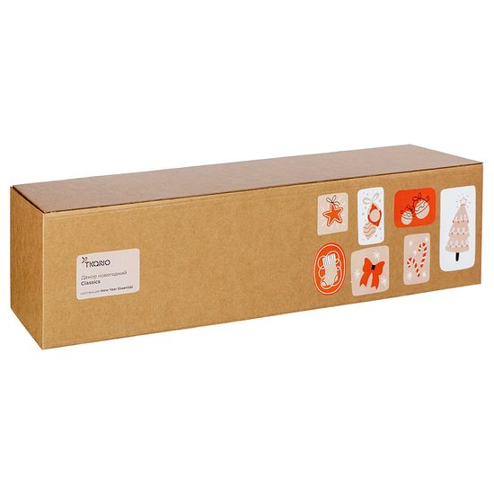 Декор новогодний classics из джута и гофрированного картона из коллекции new year essential