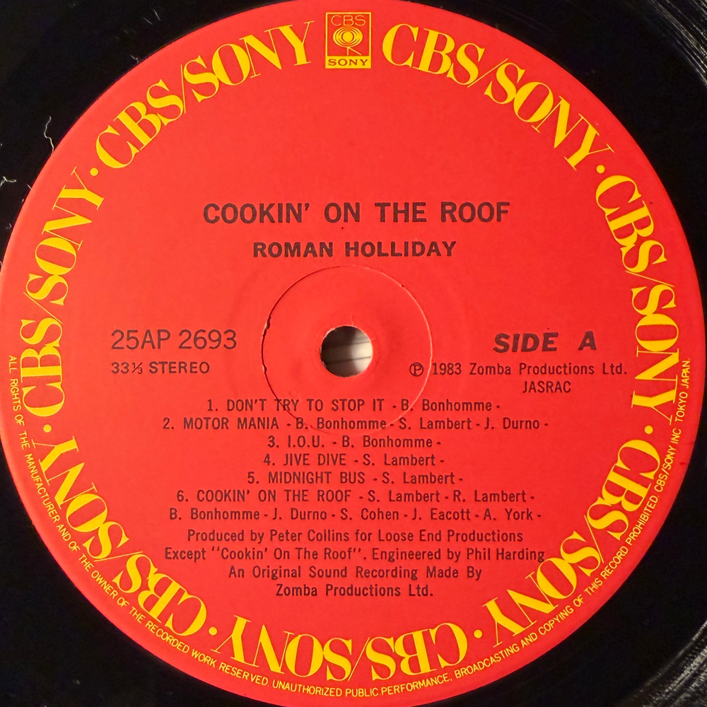 Roman Holliday ‎– Cookin' On The Roof (Япония 1983г.) Т