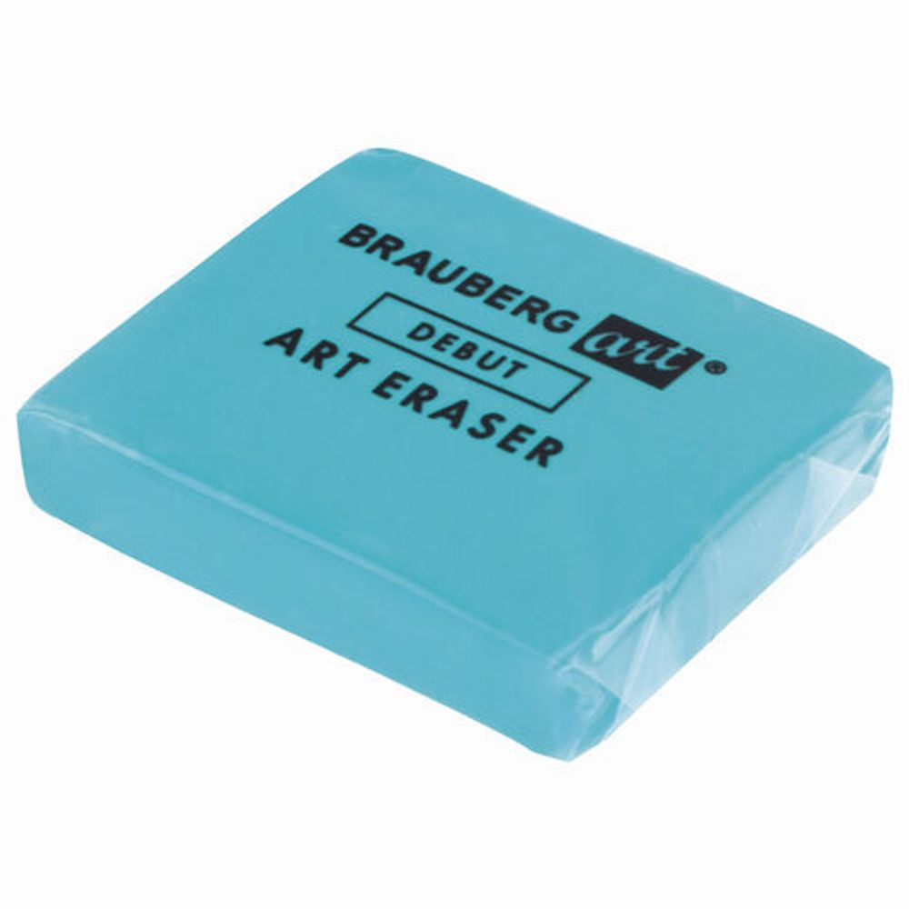 Ластик-клячка BRAUBERG ART "DEBUT", 46*36*10мм, мягкий, голубой, 229583