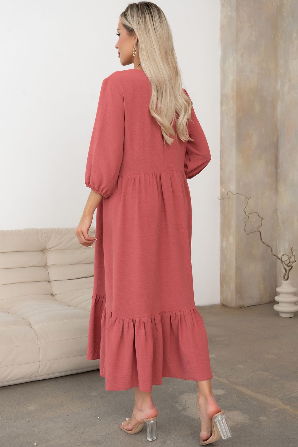 Платье Виолетта (коралл) Р11-1247 Nikol