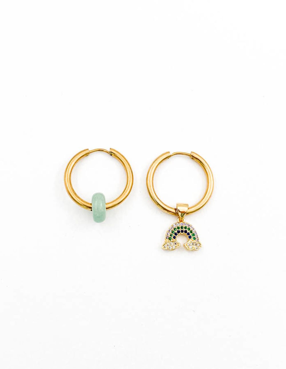 Подвеска Пончик из камня 10 мм