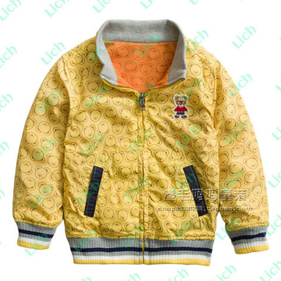 Ветровка детская двухсторонняя с принтами медведей