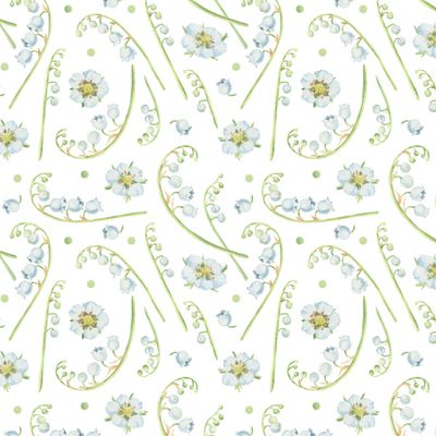 Ландыши на белом фоне