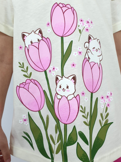 02-154-3 Комплект для девочки (футболка+бриджи)