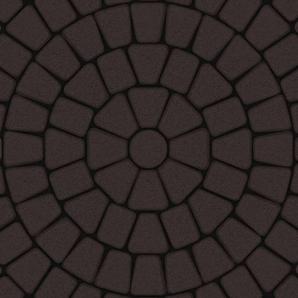 Тротуарная плитка КЛАССИКО (круг) - Стандарт Коричневый, комплект из 3 видов плит