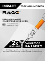 Набор бит торсионных IMPACT 2 шт TORX T30 S2 х 50 мм RAGE by VIRA