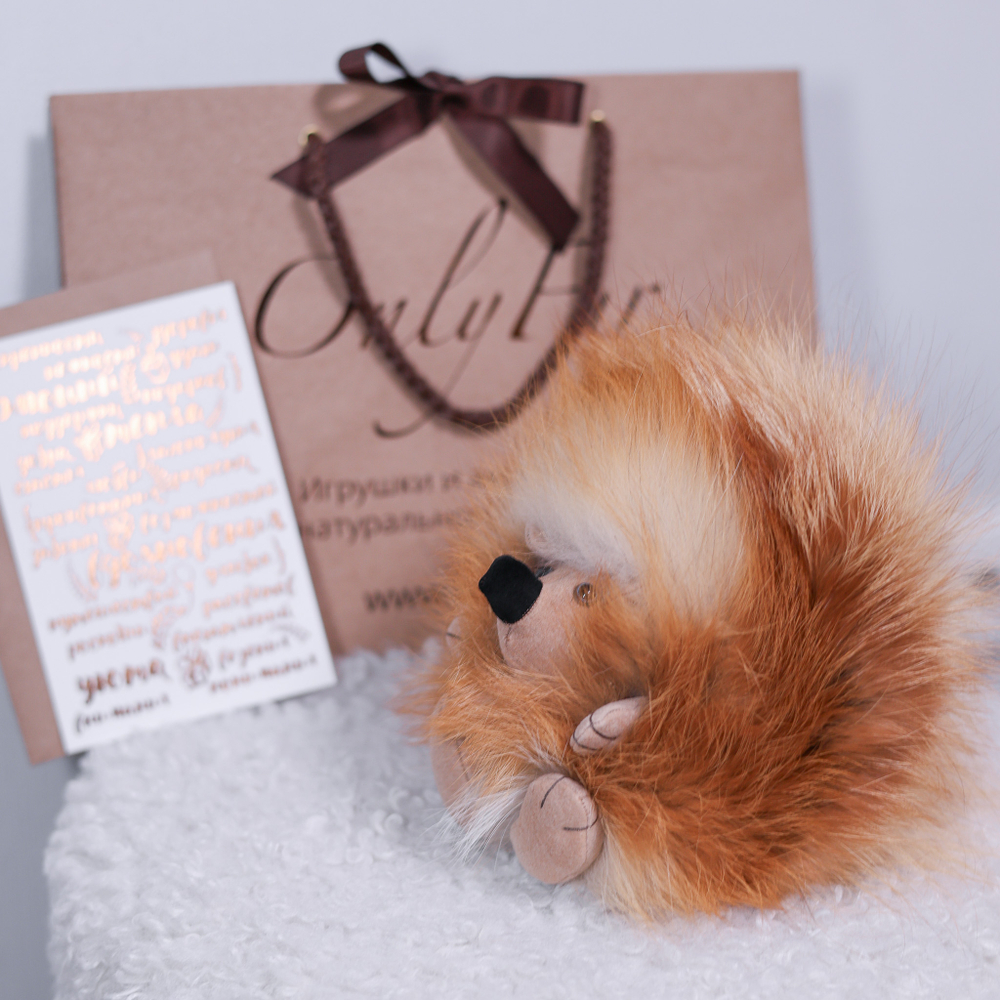 Ёжик Тофу (большой) мех лисы