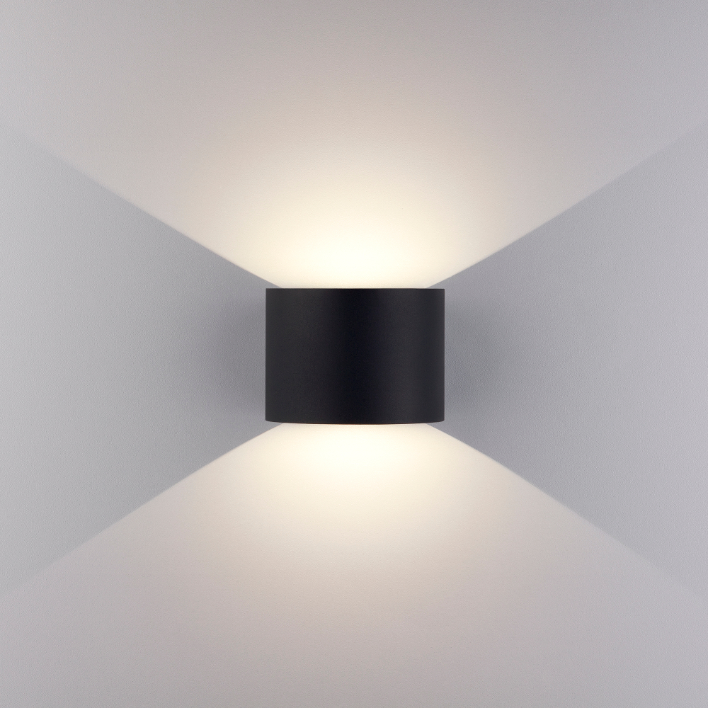 Уличный настенный светодиодный светильник Blade черный 1518 TECHNO LED