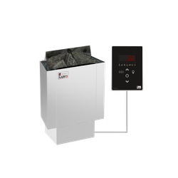 Электрическая печь SAWO NORDEX Mini NRMN-36Ni2-Z (3,6 кВт, внутри оцинковка, снаружи нержавейка), выносной пульт (встроенный блок мощности, пульт покупается отдельно)