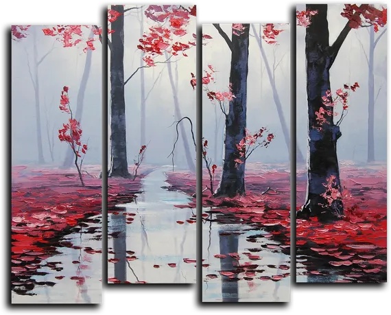 Модульная картина "Осенняя река"