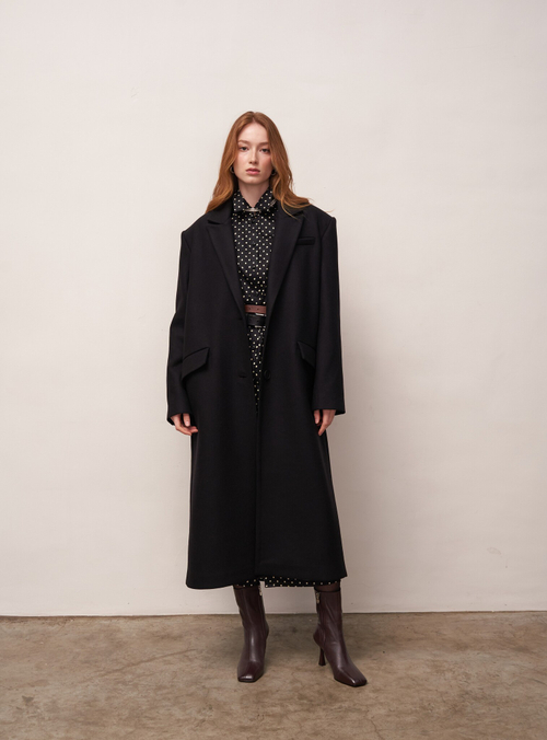 Пальто черное