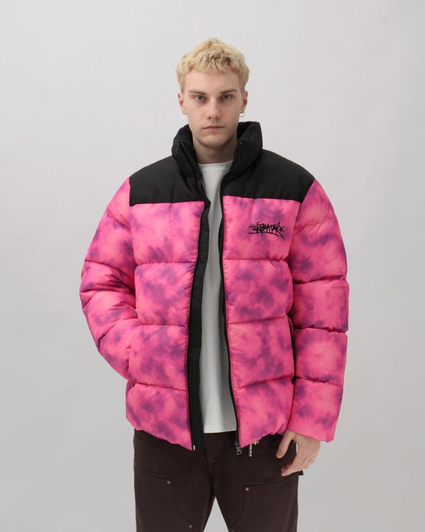 Пуховик Downjacket Tie Dye Bright Pink - фото 2