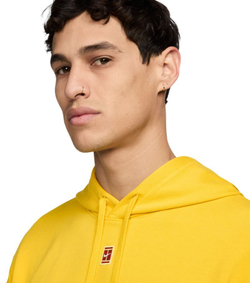 Мужская теннисная кофта Nike Court Fleece Tennis Hoodie - желтый