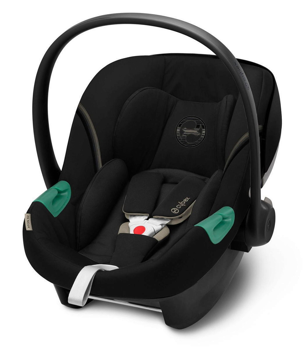 Коляска Carrello Alfa CRL-6522 2025 Cybex Aton S2 i-Size Moon Black 3 в 1 Meadow Green