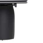 Керамический стол Woodville Готланд 180(240)х90х79 белый мрамор , черный, ножки черные