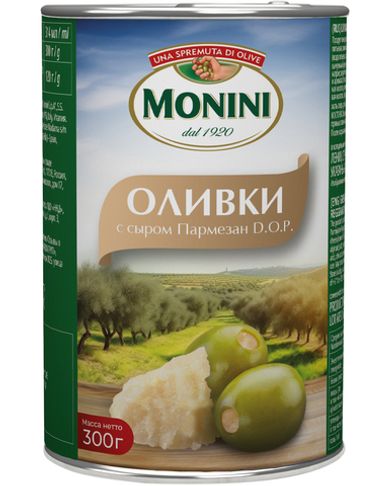 Оливки Monini с сыром Пармезан D.O.P. 300 г