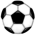 Шар Фольгированный Футбольный мяч (Черный)