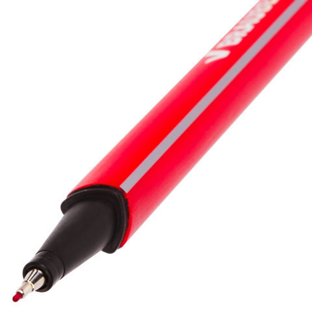 Ручка капиллярная (линер) BRAUBERG "Aero", КРАСНАЯ, трехгранная, металлический наконечник, линия письма 0,4 мм, 142254