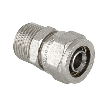 Соединитель обжимной с НР 16мм*3/4" Valtec