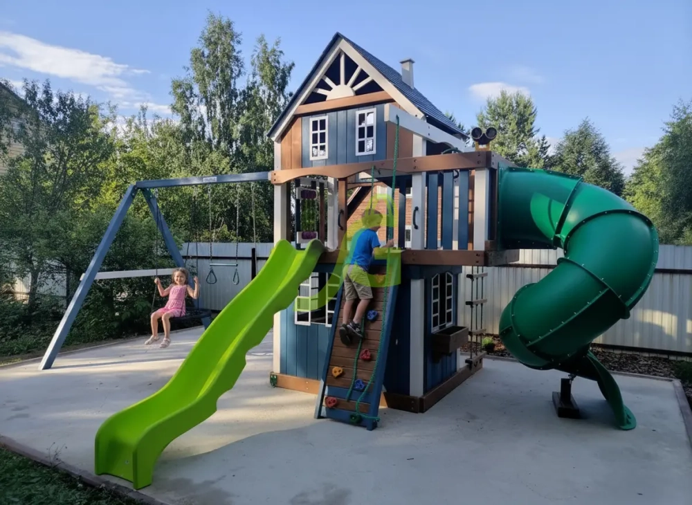 Детская площадка Шато 2 с трубой (Домик) мод.1
