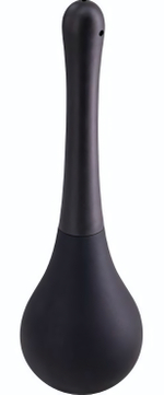 Черный анальный душ SQUEEZE CLEAN с закругленным наконечником (Цвет: черный)