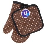 Прихватка в наборе варежкой «HomeStyle», цвет шоколадный