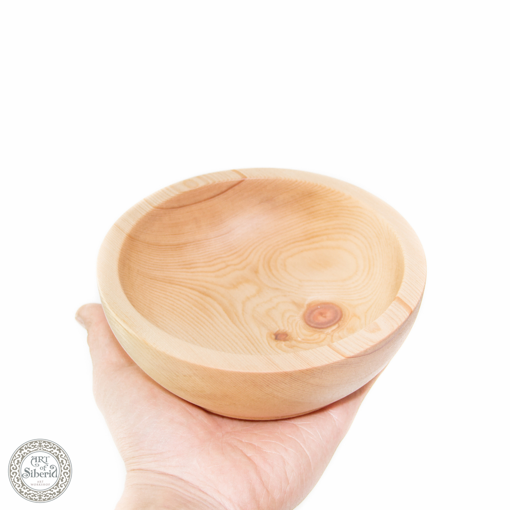 Деревянная тарелка-чаша Art of Siberia из сибирского кедра, 14,5 см T34