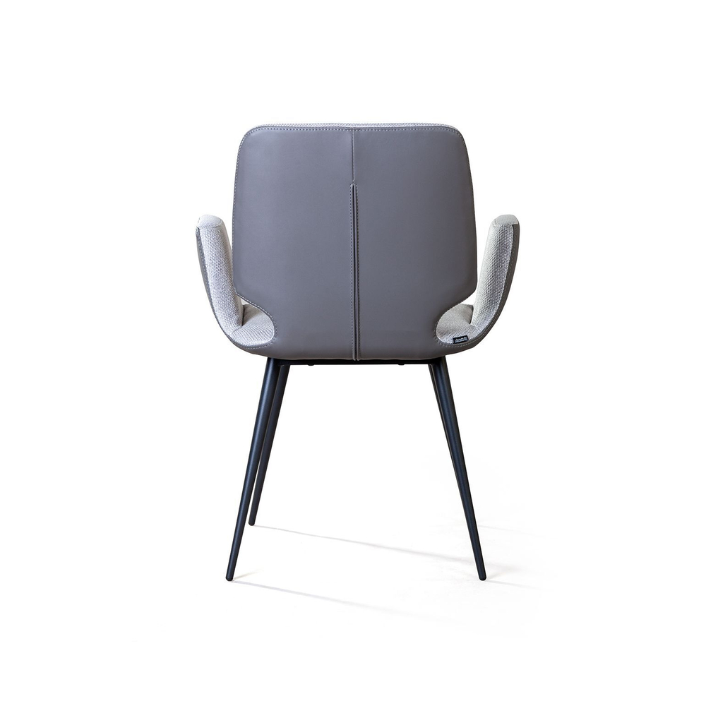 Стул с подлокотниками Adam, рогожка комби серый