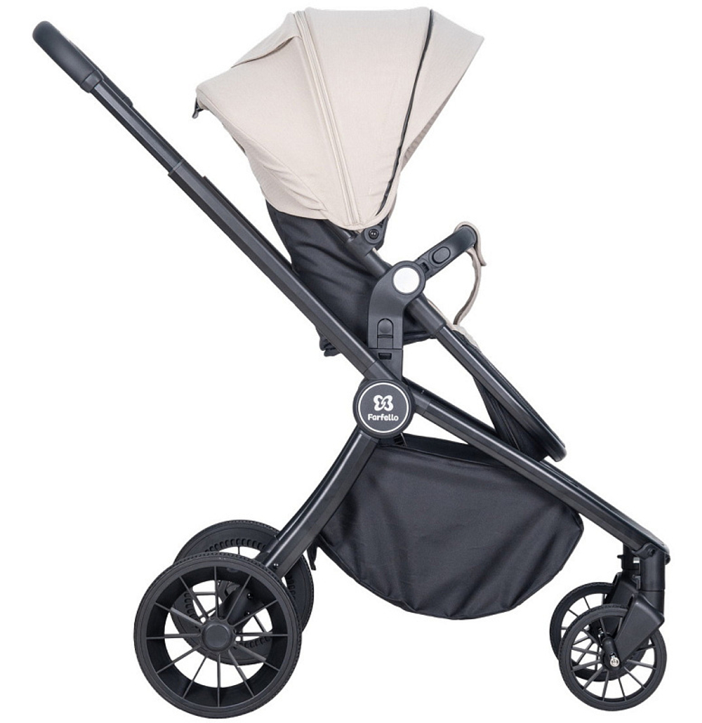 Детская коляска Farfello Baby Shell 3 в 1 2024 кофейный