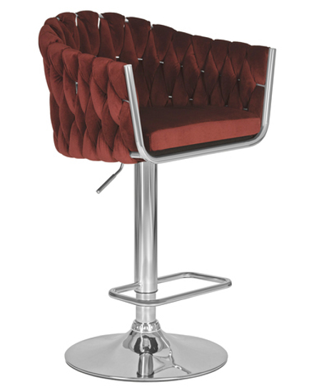 Стул барный DOBRIN MARCEL, винный велюр (MJ9-35)