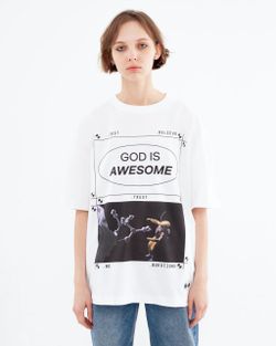 Футболка Artem x Kuzma God is awesome белая
