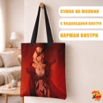 Сумка шоппер с принтом Genshin Impact