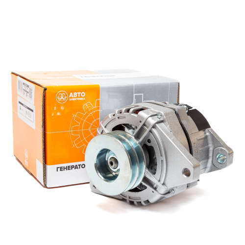 Генератор, КамАЗ, МАЗ, НЕФАЗ, дв. ЯМЗ, КамАЗ, 28 В, 60 А, 2-ручьевой (ан. 4242.3771-04)