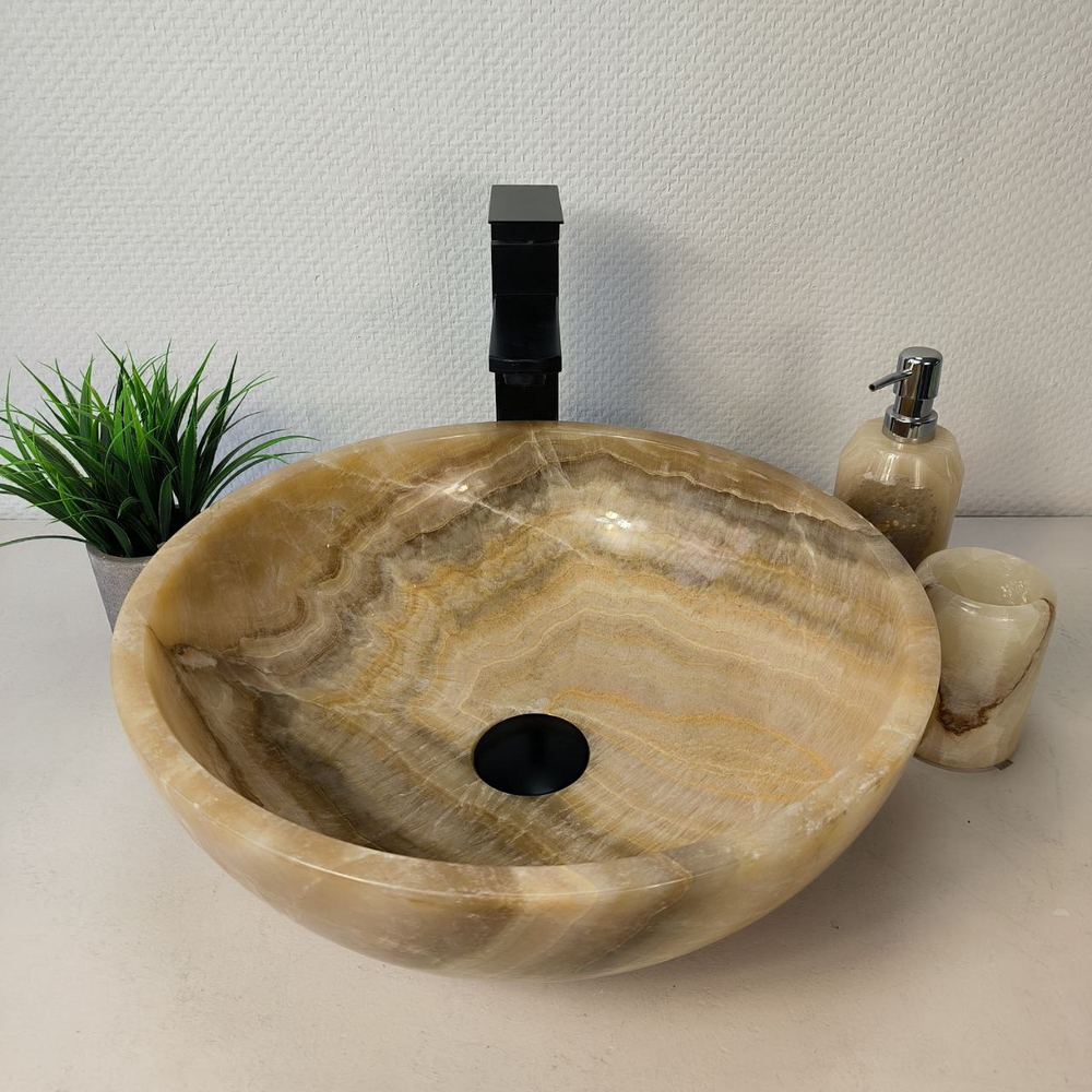 Раковина из оникса Bowl Sunset BO-66083 40*40*15 из натурального камня