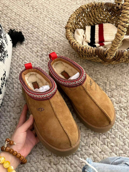 Женские угги Ugg замшевые коричневого цвета