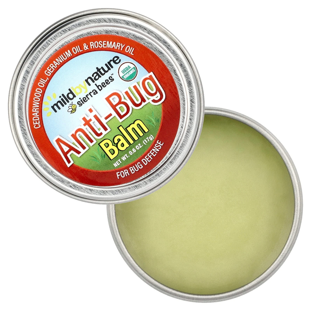 Mild By Nature, Sierra Bees™, бальзам от укусов насекомых, масло кедра, герани и розмарина, 17 г (0,6 унции)