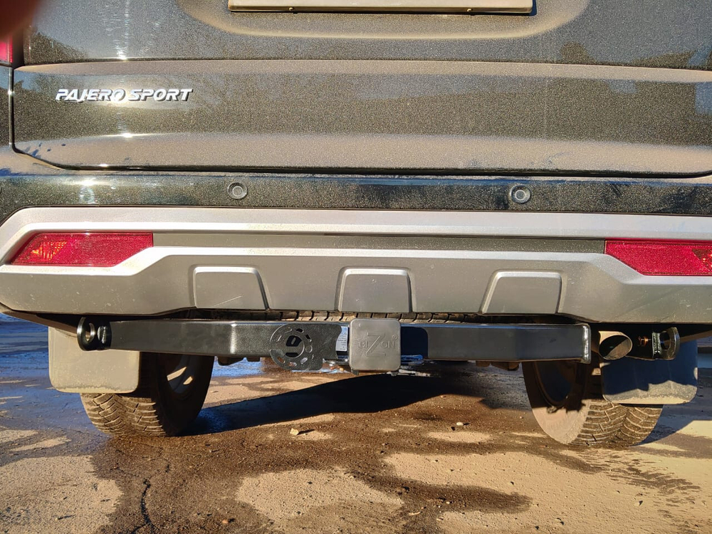Фаркоп под квадрат для Mitsubishi Pajero Sport 3, c 2021 г., Бизон.FA 0290-E