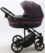 Детская коляска Adamex Rimini Deluxe 2 в 1 RI236 СЛИВОВАЯ.КОЖА+Т.СИРЕНЬ.ПЕРЛ.ОТДЕЛКА