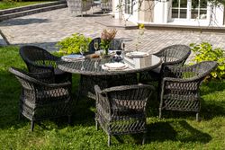 "Эспрессо–150 S" обеденная группа плетеная, цвет графит
