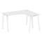 Metal System Стол криволинейный правый на А-образном м/к БА.СА-3 (R) Белый/Металл Белый 1400*1200*75